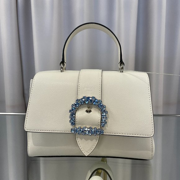 Jimmy Choo Bags Jimmy Choo Calfskin Crystal Small Cheri Top Handle